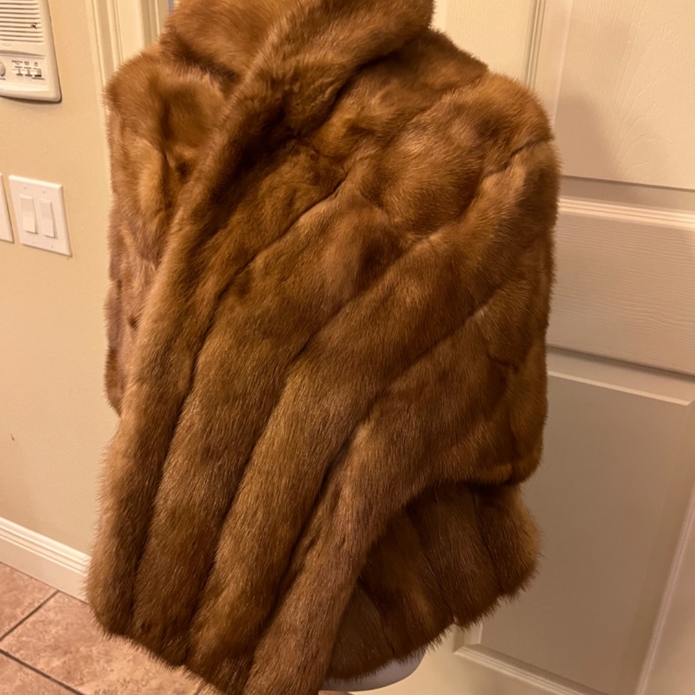 Vintage Elegant Fur Stole handmade, 50s? 60s? likely mink - Picture 2 of 7